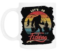 TAMBOOTEE Bigfoot Andiamo A Pescare Bicchiere Da Bere In Ceramica Bianca Ceramic Mug Drinking Cup