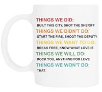 TAMBOOTEE Cose Che Abbiamo Fatto E Non Voluto Bicchiere Da Bere In Ceramica Bianca Ceramic Mug Drinking Cup