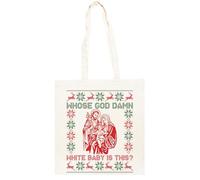 TAMBOOTEE Di Chi È Quel Dannato Bambino Che Nascerà Questo Natale Borsa Shopper In Cotone Beige Totebag Cotton