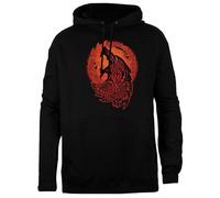 TAMBOOTEE Fenrir Il Figlio di Loki Pullover Unisex con Cappuccio Nero dalla vestibilità Semplice Black Unisex Hoodie