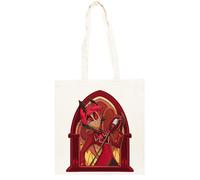 TAMBOOTEE Il Demone Della Radio Borsa Shopper In Cotone Beige Totebag Cotton