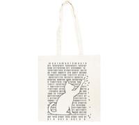 TAMBOOTEE Il Gatto Sta Giocando Con Il Codice Binario Borsa Shopper In Cotone Beige Totebag Cotton