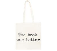 TAMBOOTEE Il Libro Era Migliore Borsa Shopper In Cotone Beige Totebag Cotton