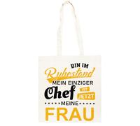 TAMBOOTEE Io Sono Pensionato, Mio Soltanto Capo Borsa Shopper In Cotone Beige Unisex Beige Unisex Totebag