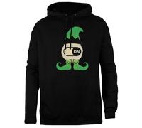 TAMBOOTEE modalità Elfo Attivata Pullover Unisex con Cappuccio Nero dalla vestibilità Semplice Black Unisex Hoodie