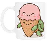 TAMBOOTEE Nascosto Dentro Un Cono Come Una Tartaruga Bicchiere Da Bere In Ceramica Bianca Ceramic Mug Drinking Cup