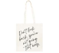 TAMBOOTEE Non Guardare Indietro Borsa Shopper In Cotone Beige Totebag Cotton