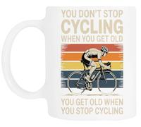 TAMBOOTEE Non Smetti Di Andare In Bicicletta Bicchiere Da Bere In Ceramica Bianca Ceramic Mug Drinking Cup