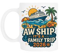 TAMBOOTEE Oh Ship It's A Family Trip 2026 Bicchiere Da Bere In Ceramica Bianca Ceramic Mug Drinking Cup
