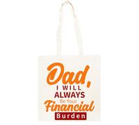 TAMBOOTEE Papà Io Volere Sempre Essere Tuo Borsa Shopper In Cotone Beige Unisex Beige Unisex Totebag