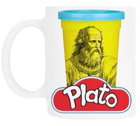 TAMBOOTEE Platone Play Doh Filosofia Gioco Di Parole Bicchiere Da Bere In Ceramica Bianca Ceramic Mug Drinking Cup