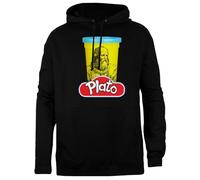 TAMBOOTEE Platone Play Doh Filosofia Gioco di Parole Pullover Unisex con Cappuccio Nero dalla vestibilità Semplice Black Unisex Hoodie