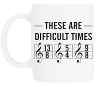 TAMBOOTEE Questi Sono Tempi Difficili Bicchiere Da Bere In Ceramica Bianca Ceramic Mug Drinking Cup