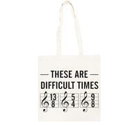 TAMBOOTEE Questi Sono Tempi Difficili Borsa Shopper In Cotone Beige Totebag Cotton