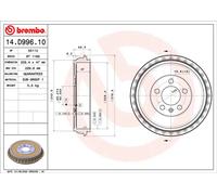 Brembo Tamburo freno 14.D996.10 per VW, SEAT, Audi, Skoda