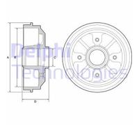 DELPHI BF282 Tamburo freno