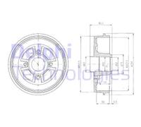 Tamburo freno BF380 DELPHI per RENAULT