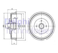 DELPHI BF430 Tamburo freno