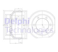 Tambor de freno DELPHI BF467 per FORD TRANSIT 2.4 TDE