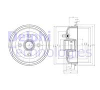 DELPHI BF468 Tamburo freno