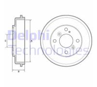 Tambor de freno DELPHI BF525 per FORD FIESTA 1.25