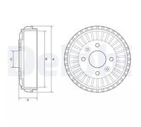 Tambor de freno DELPHI BF594 RENAULT TWINGO 1.0 SCe 70