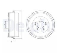 DELPHI BF599 Tamburo freno