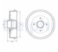 Tamburo freno DELPHI BFR538