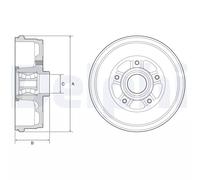 Tambor de freno DELPHI BFR611 DACIA DUSTER 1.5 dCi