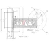 MaXgear Tamburo freno 19-0831 posteriore per FIAT 500 1.2