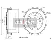 MAXGEAR Tamburo freno per HYUNDAI 19-3201