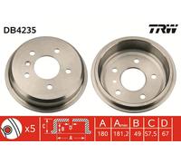 Tamburo freno TRW DB4235