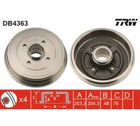 TRW Kit cuffie JBE221 per Porsche Carrera 01> (2 pz)