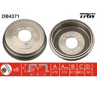 TRW DB4371 Tamburo freno