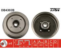 Tamburo freno TRW DB4302B