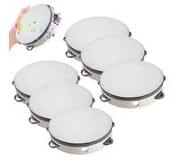 Tambourine for Church, 6 Inch Handheld Drum, 6 Pieces Educational Percussion Musical Instruments, Ideal for KTV, Recreational Gatherings, Parties, Church Services, Dance, Fun and Learning