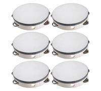 Tambourine in legno, tamburo portatile da 6 pollici, set di percussioni educative, design leggero, qualità del suono croccante, facile da giocare, 15 cm, per chiesa, feste, incontri di danza