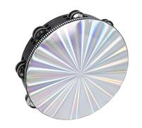 Tambourine Radiante, Tambourine Rifleche Shimmery a Doppia, Tamburo Portatile Chiaro e Nitido per Balli, Canti, Feste, Karaoke, Lezioni di Musica (10 pollici)