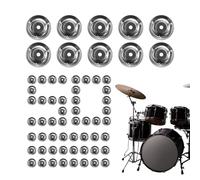 Tambourine Ring Cymbals - 50 Pieces | Stainless Steel Ching Ring Replacement For Handbell, Tambourine & Drum Accessories, Musical Instrument Parts For Drum Kits, Percussion & Music Practice