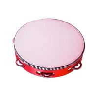 Tambourines Adults, Professional Handheld Drum, 8-Inch Educational Percussion Instrument, Double Row Jingles, Ideal for Beginners, Performers, and Music Enthusiasts