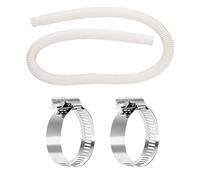 Tambuco filtro della piscina tubo da piscina fuori terra 150 cm con 2 pc morsetti Adattatore set flessibile resistente leggero per le piscine fuori terra mantenendo la pulizia