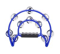 Tamburello a Doppio Strato, Strumento Musicale a Percussione con Tamburello a Campana a Doppia Jingles (BLUE)
