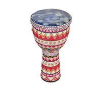 Tamburello a mano africano da 20,3 cm, portatile, strumento a percussione per djembe con motivi artistici per bambini Tamburello leggero, strumenti musicali per l'illuminazione della prima infanzia