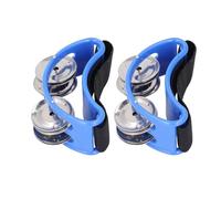 Tamburello a Pedale Cavo Regolabile Pedale a Percussione per Strumento Musicale in Plastica ABS per Adulti Abbinalo a Batteria per Concerti Feste Compleanni (BLUE)