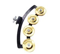 Tamburello a percussione palmare Campane Sonaglio Sciolto Singola Fila Tamburello Strumento Musicale Facile da Usare Mezza Luna Mano Sonaglio