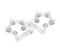 Tamburello a Stella LED Lampeggiante 2 Pezzi per Ktv e Palco | Plastica e Metallo, Design Creativo, Presa Facile, Effetto Luminoso, Leggero, per Ragazzi e Adulti