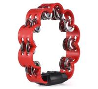 Tamburello con squilli Strumento a percussione suono di campanello metallico manovella squillo piacevole per adulti casa scuola feste aule bande e orchestre