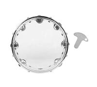 Tamburello da 25,4 cm Pandeiro Bright Crisp Head Drum per Classroom Dance Party trasparente