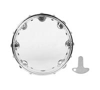 Tamburello da 25,4 cm Pandeiro con testa nitida e brillante per aula danza e feste, trasparente