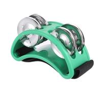 Tamburello da calpestare, Campana a pedale multicolore a doppia fila 2 pezzi(Green)